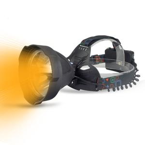 Lampe frontale de chasse à lumière jaune T6 rechargeable par USB, portée de 1000 mètres - Product Image 5