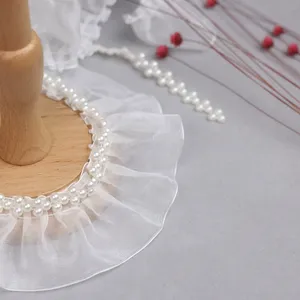 Bellissimo rivestimento in pizzo con volant di perle per abbellire i tuoi vestiti e <span class=keywords><strong>biancheria</strong></span> per <span class=keywords><strong>la</strong></span> casa - Product Image 3