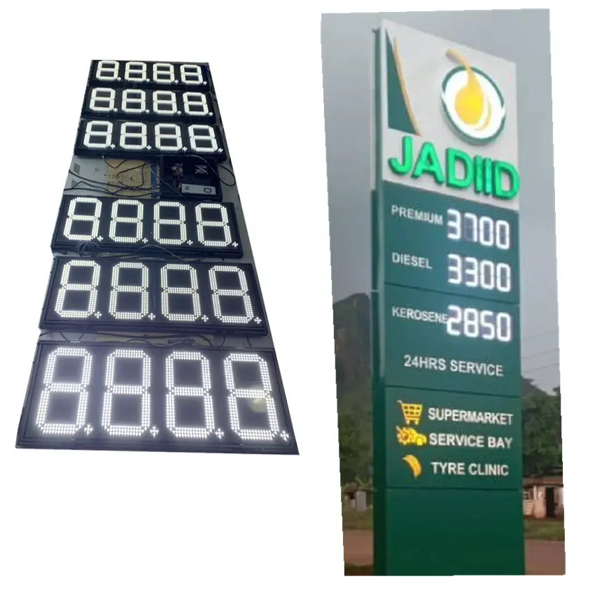 Gas station petrol price led pcb display board for oil station