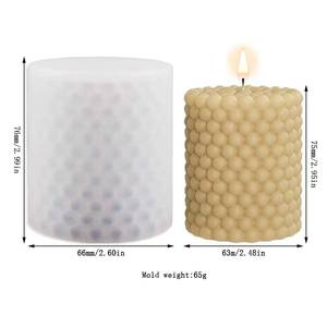 MUYULINS Geometric Cylinder Bubble Column Candle Making <b>Silicone</b> Mold Magic DIY Handmade Ball Epoxy Resin Fragrance - Product Image 5