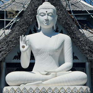 Sculpture de Bouddha en marbre grandeur nature pour jardin extérieur, sculpture religieuse bouddhiste en <span class=keywords><strong>pierre</strong></span>, BLVE - Product Image 6