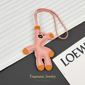 Venta al por mayor PU cuero dibujos animados oso de peluche de lujo coche llavero bolsa colgante llavero accesorios clave diseñador Mini <span class=keywords><strong>Birkin</strong></span> <span class=keywords><strong>bolso</strong></span> encantos - Product Image 5