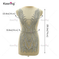Applique de corsage rose en strass complet motif fleur de cerisier pour robe de soirée élégante WDP-368