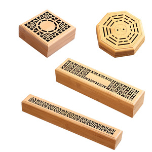 Quemador de <span class=keywords><strong>incienso</strong></span> artesanal de madera de sándalo con recogedor de ceniza, incensario árabe, soporte, bandeja, caja, cimarrón - Product Image 3