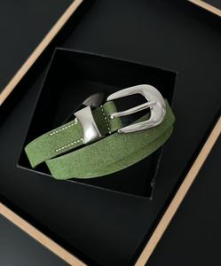 复古真马毛天然牛皮高端多功能设计男女腰带 - Product Image 5