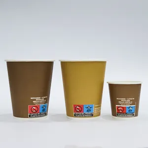 Vietnam fabrika doğrudan satış tek kullanımlık kağıt bardak S8oz kahve fincanı özelleştirilebilir desen ve logo