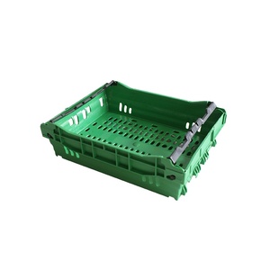 Supermarket collapsible plastic storage fruit stackable vegetable transport basket bins crate