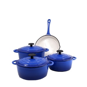 Juego de utensilios de cocina con cacerolas de hierro fundido esmaltado, juego de cazuelas de hierro fundido, 2022 - Product Image 1