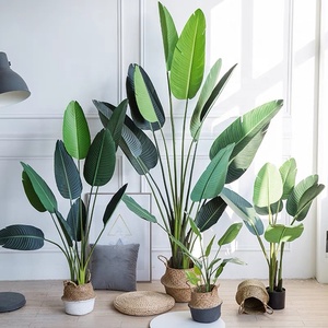 Plantes tropicales artificielles 6ft /5ft /4ft palmier bananier voyageur pour la décoration de paysage vert de bureau - Product Image 1