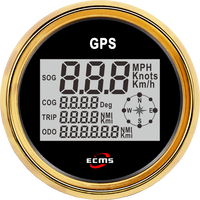 Nuevo Velocímetro GPS Digital Automático ECMS con Carátula Blanca y Bisel Blanco de 85 mm, Resistente al Agua IP67 para Barcos/Yates