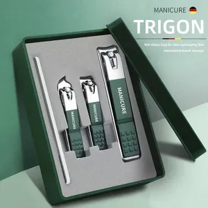 Produk baru 4 buah gunting kuku perawatan kuku anti percikan set alat kuku set manikur hadiah untuk perjalanan