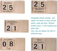 Calendrier de bureau permanent avec organisateur de stylo calendrier perpétuel en bois bloc hebdomadaire mensuel Date affichage maison décor professeur cadeau