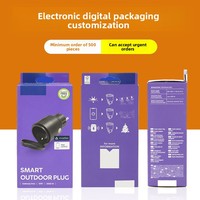Fabricants de boîtes d'emballage pour prises numériques, boîtes pliables en carton blanc pour prises électroniques à deux broches, personnalisation UV