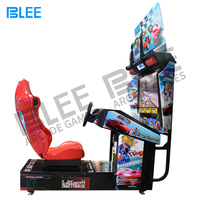Simulateur de Conduite de Voiture d'Arcade à Monnayeur en Usine, Simulateur de Jeu 4D à Mouvement Intégral, Poste de Pilotage Type Outrun 32, Jeux de Course Automobile
