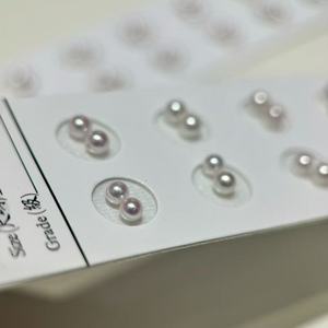 <span class=keywords><strong>Orecchini</strong></span> a Perno con Perle Naturali Akoya Aurora 3-3.5mm, Argento Sterling 925, Perfettamente Rotondi, Tonalità Bianche e Rosa - Product Image 4