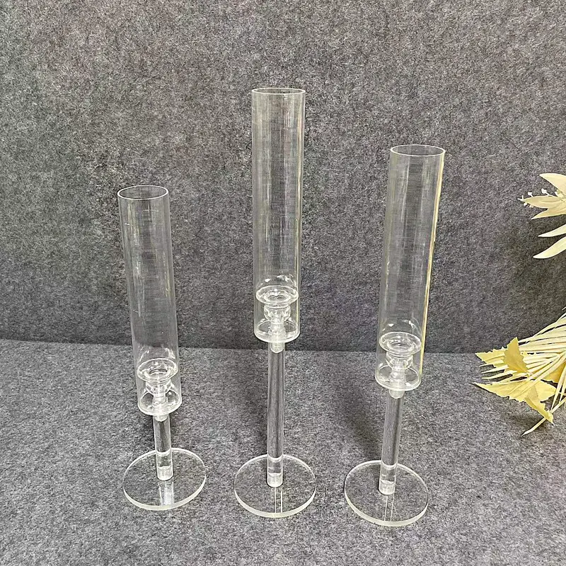 Candelabri a 5 braccia candelieri in cristallo di metallo per portacandele Tea-light centrotavola classico per feste di matrimonio