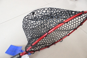 Vendita calda su misura in Nylon gomma metallo maniglia gomma rete di atterraggio 30cm di profondità con rete in alluminio per la pesca mano e Cast Net - Product Image 4