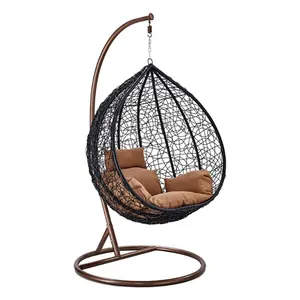 Одноместный патио открытый сад качели Подвесные качели стул с металлическим каркасом
