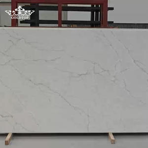 Losas de Cuarzo Calacatta Milas Goldtop 5132 Pulido para Pisos de Hotel, Paneles de Pared para Villas, Escaleras, Encimeras de Cocina - Product Image 2