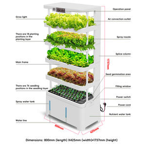 เครื่องปลูกพืชไฮโดรโปนิกส์ในร่มระบบอัตโนมัติสำหรับสวนผักสดที่ใช้ในครัวเรือนแบบเต็มคลื่นความถี่ดิจิตอลปลอดสารพิษ - Product Image 2