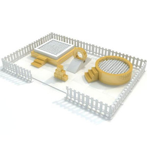 Structure de jeu intérieure en plastique avec piscine à balles, toboggan et structure d'escalade - Product Image 1