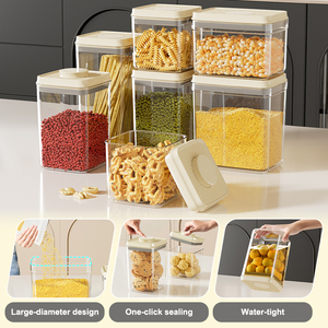 UFORU Contenant Alimentaire Organisateur de cuisine Récipient alimentaire en plastique hermétique avec couvercles Récipients de stockage des aliments - Product Image 2