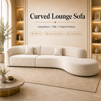 Canapé de salon trois places en tissu crème moderne et luxueux, avec chaise longue, rembourrage en éponge, pour villa, meubles de salon