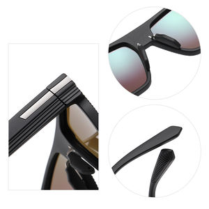 Gafas de Sol Deportivas TR90 con Montura Completa Cuadrada, Lentes Polarizadas de Color, Protección UV, Diseño Ligero para Actividades al Aire Libre Unisex - Product Image 4