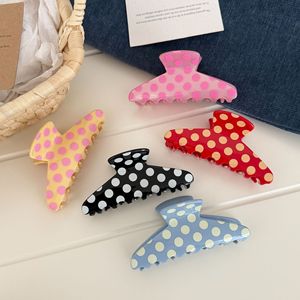 CHUJIAN Pinzas de Pelo Coreanas Elegantes y Ecológicas con Diseño de Puntos Grandes, Pinzas de Acetato para Uso Diario, Tamaño Mediano - Product Image 1