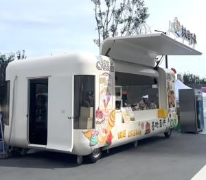 Fourgon mobile de boulangerie bio pour animaux de compagnie avec déshydrateur et station de décoration d'empreintes de pattes pour les vacances au parc canin - Product Image 1