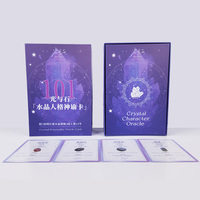 Cartes de tarot personnalisées Thriwa avec pierres et affirmations, bords arrondis, jeu d'oracle, personnalisez votre propre logo