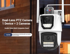 كاميرا مراقبة خارجية لاسلكية JOAREON ICSee بدقة 6 ميجابكسل مع عدستين وخاصية PTZ، واي فاي، صوت ثنائي الاتجاه، كشف الحركة، رؤية ليلية - Product Image 3