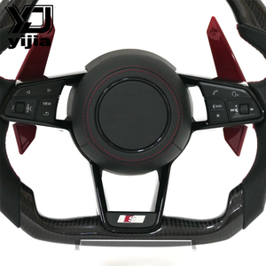 Volant de course en forme de D pour <span class=keywords><strong>Audi</strong></span> A4 A3 A6 A5 R8 TT Q5 <span class=keywords><strong>A7</strong></span> RS6 YLC en cuir - Product Image 2