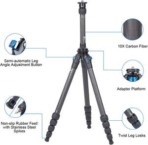 <span class=keywords><strong>Trépied</strong></span> en fibre de carbone <span class=keywords><strong>SIRUI</strong></span> AM-254 avec colonne centrale à deux sections, <span class=keywords><strong>trépied</strong></span> de voyage compact et léger de 59.8 pouces pour appareil photo, taille de pliage - Product Image 2