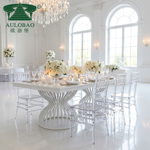 Alquiler de eventos Silla de resina plástica de princesa de cristal transparente usada Silla de comedor de restaurante - Product Image 6