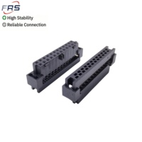 Connecteur IDC personnalisable pour câble, de type fil-circuit, pas de 1,27 mm, ensemble trois pièces, double rangée, droit, à enfichage, FC-6P à FC-64P