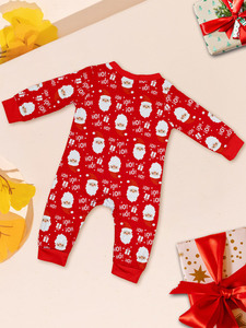 Pigiami Natalizi Coordinati per Famiglia, Traspiranti con Vita Elastica, ODM, Collo Tondo, Maniche Lunghe, Abbigliamento da Notte Genitore-Figlio Disponibile - Product Image 6