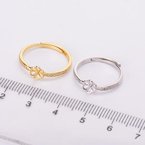 WENCHI S925 Silver <b>Ring</b> Stand with 6-8mm Beads DIY Pearl Accessories Simple Edition 25mm Jewelry Findings <b>Spacers</b> Model 11887 - Product Image 2