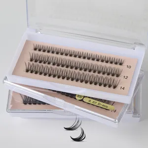 SP EYELASH DIYラッシュエクステンションキット個別まつげ30d40dシルクヒートボンド既製ボリュームファンノットフリーDiyクラスターラッシュ