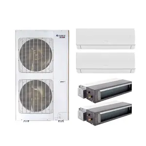 Gree 18000 Btu 24000 Btu Ceiling Cassette Air Conditioning Household Central Air Conditioner VRF Inverter Multi Zone AC Units