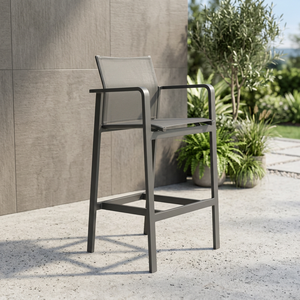 Silla de Bar Comercial Moderna de Lujo con Estructura Metálica, Reposabrazos Fijos, Asiento y Respaldo de Tela, Diseño Contemporáneo para Uso en Bares Domésticos - Product Image 3