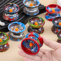 Mini yoyo en métal alliage avec motif graffiti papillon pour garçons, jouet de compétition pour débutants