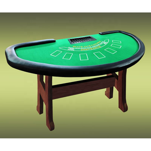 Table <span class=keywords><strong>de</strong></span> <span class=keywords><strong>Blackjack</strong></span> demi-lune avec pieds en bois massif, table <span class=keywords><strong>de</strong></span> poker personnalisée, accoudoir en cuir, Mesa <span class=keywords><strong>De</strong></span> <span class=keywords><strong>Blackjack</strong></span> pour jeu en intérieur - Product Image 1