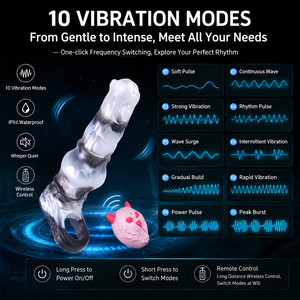 YOCY horse <b>Vibrating</b> Penis Sleeve for Men 10 <b>Vibration</b> Modes Reusable Extender App <b>Remote</b> <b>Control</b> Adult Pleasure Toy for Couples - Product Image 3