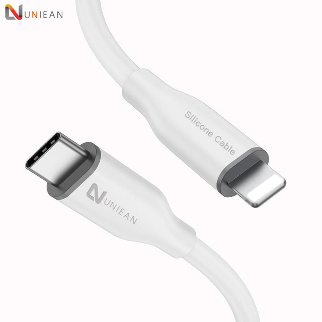 USB C to L Silicon Cable 2.0 PD 20W Type C Cable Fast Charging Data Cable USB a to L 2.4A for Iphones