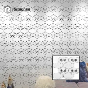 Azulejos de metal para decoração de paredes interiores, azulejos de mosaico de formato irregular, preço de atacado exclusivo, Realgres