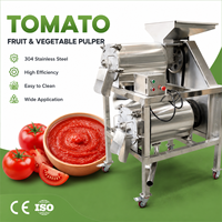 Industriële tomatenpulpmachine voor schil- en zaadseparatie, pureer- en sausproductie-apparatuur 500-1500kg/u