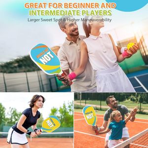 ชุดไม้พายพิคเคิลบอลไฟเบอร์กลาสลดราคาพิเศษ รุ่นพรีเมียมลาย PICKLE <span class=keywords><strong>ME</strong></span> NOT พร้อมลูกบอล 4 ลูก น้ำหนัก 1500 กรัม พร้อมกระเป๋าสำหรับพกพา เหมาะสำหรับการแข่งขันกีฬากลางแจ้ง - Product Image 3