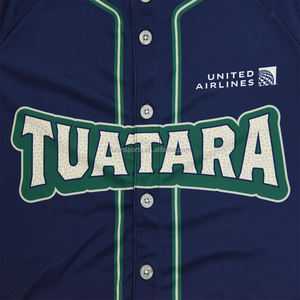 FQ personalizzato Baseball Softball uniforme <span class=keywords><strong>Tuatara</strong></span> pacchetto sublimazione bottone con scollo a V Jersey Warm up felpa con cappuccio e giacca di battuta - Product Image 6
