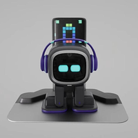 EMOPET EMO Robot Intelligent Emoéthique de Bureau, Version avec Station de Recharge, Noir Électrique